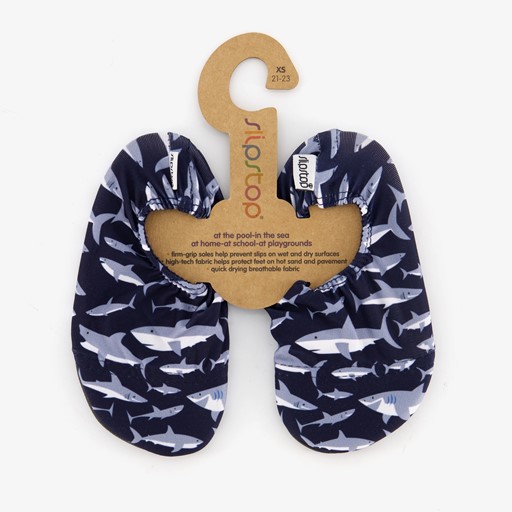 Kinder schoenen blauw met haaien