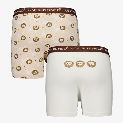 2-pack jongens boxershorts leeuw