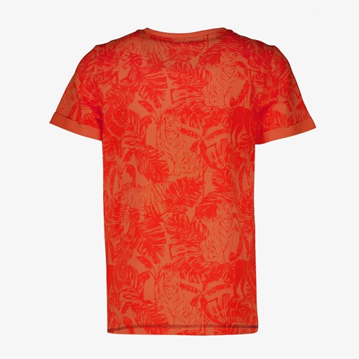 Jongens T-shirt met palmbladeren oranje