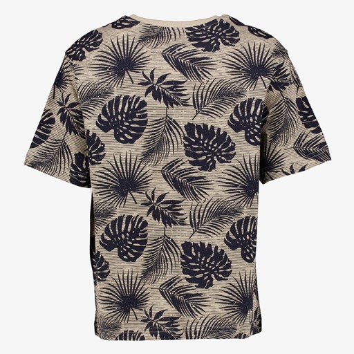 Name It jongens T-shirt palmbladeren beige zwart