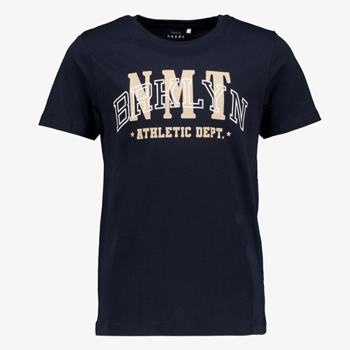 Name It jongens T-shirt met tekstopdruk blauw