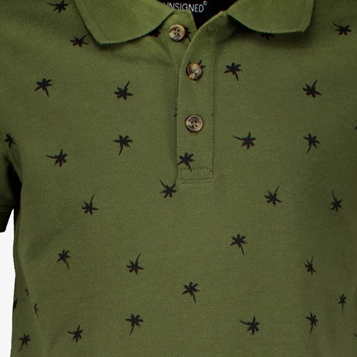Jongens polo met palmbomen groen