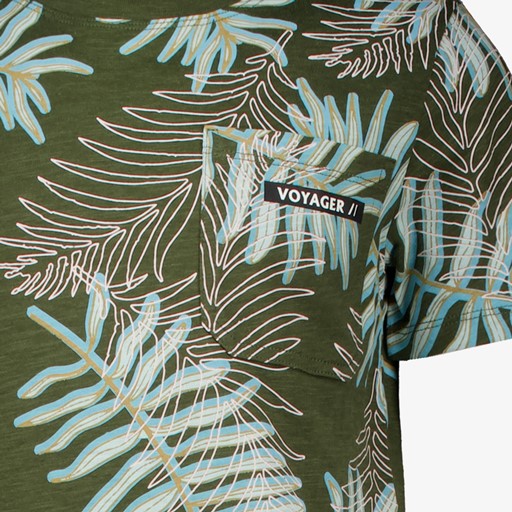 Jongens T-shirt met palmbladeren groen