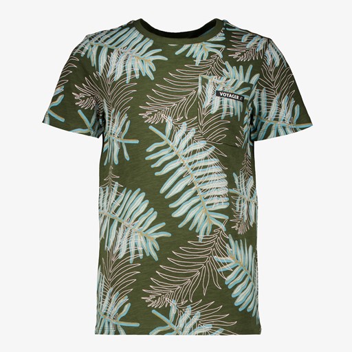 Jongens T-shirt met palmbladeren groen