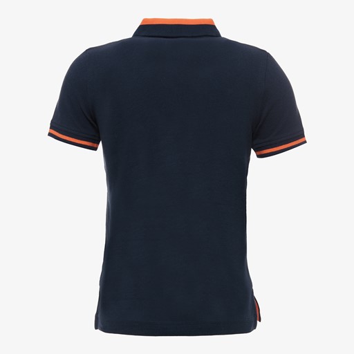 Jongens polo donkerblauw oranje