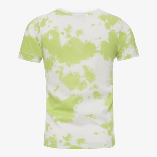Jongen tie dye T-shirt wit groen