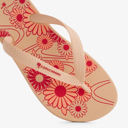 Kinder teenslippers met bloemenprint