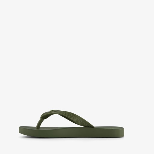 Kinder teenslippers kaki groen