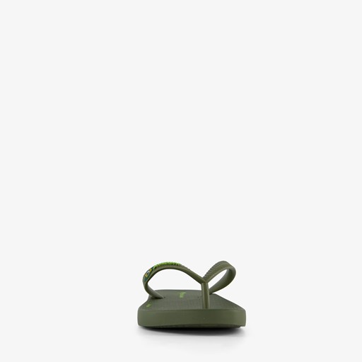 Kinder teenslippers kaki groen