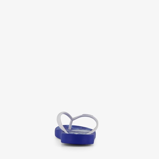 Kinder teenslippers blauw met print