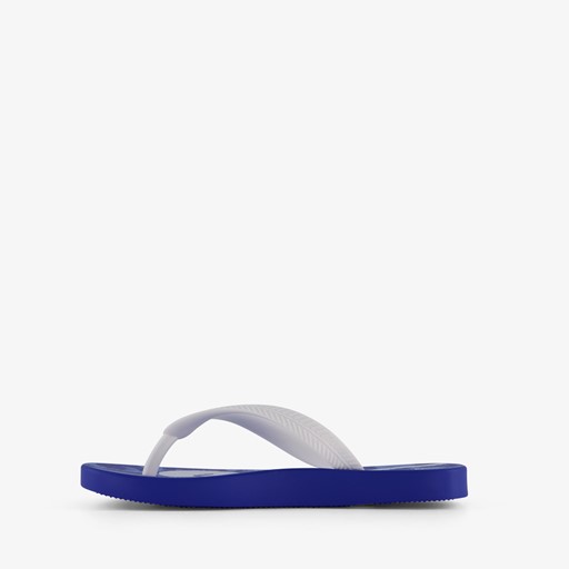 Kinder teenslippers blauw met print