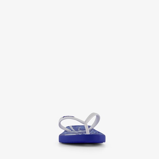 Kinder teenslippers blauw met print