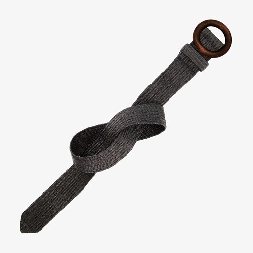 Gevlochten dames riem zwart