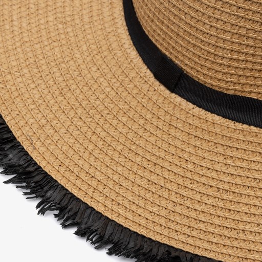 Dames strohoed bruin