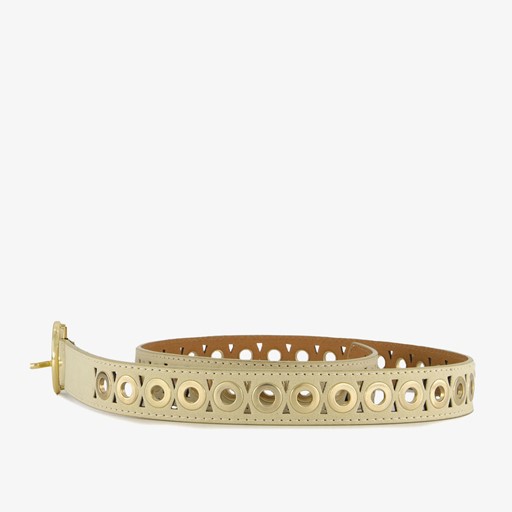 Dames riem beige goud