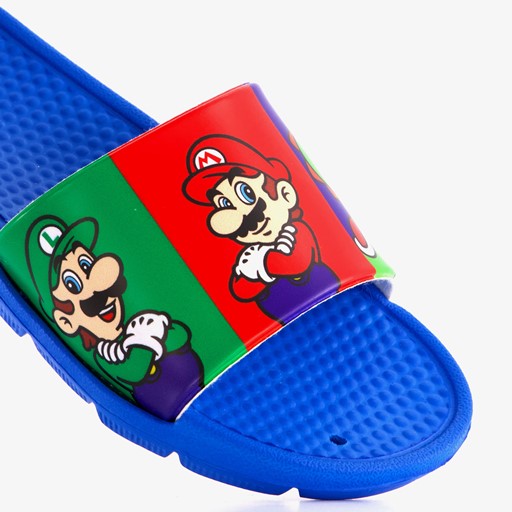 Super Mario kinder badslippers blauw