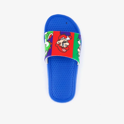 Super Mario kinder badslippers blauw