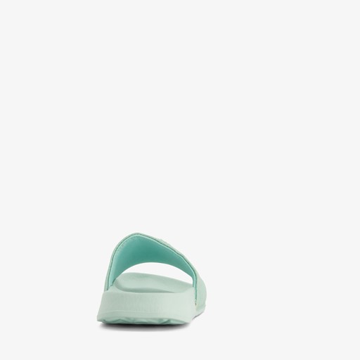 Meisjes badslippers met hartje mintgroen