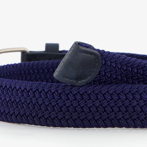 Jongens riem donkerblauw gevlochten