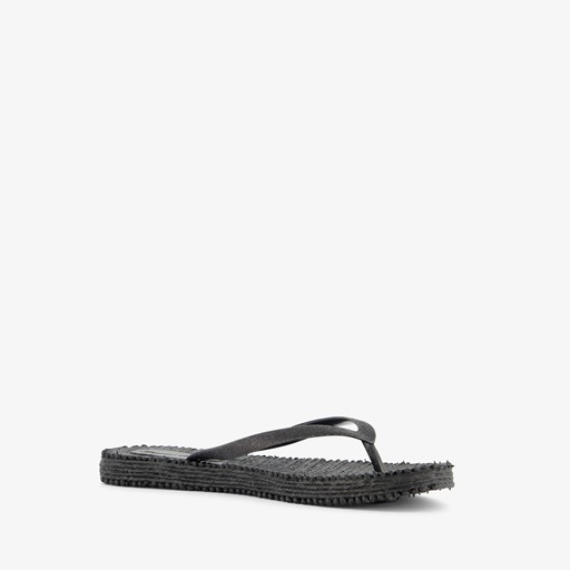 Dames teenslippers zwart