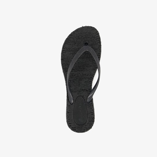Dames teenslippers zwart