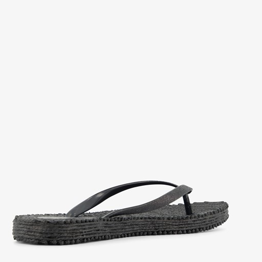 Dames teenslippers zwart