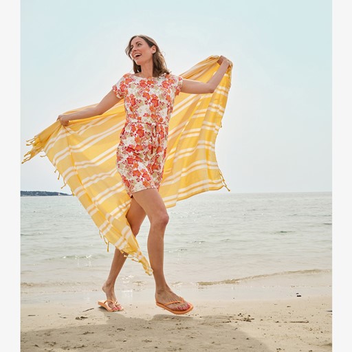 Dames teenslippers oranje