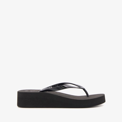 Dames teenslippers met dikke zolen
