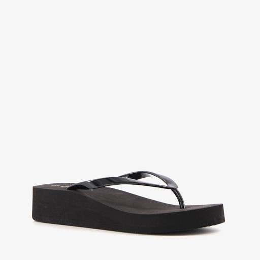 Dames teenslippers met dikke zolen
