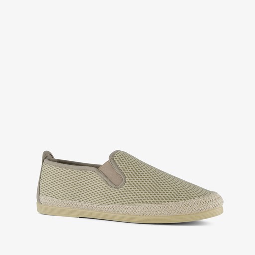 Heren instappers beige