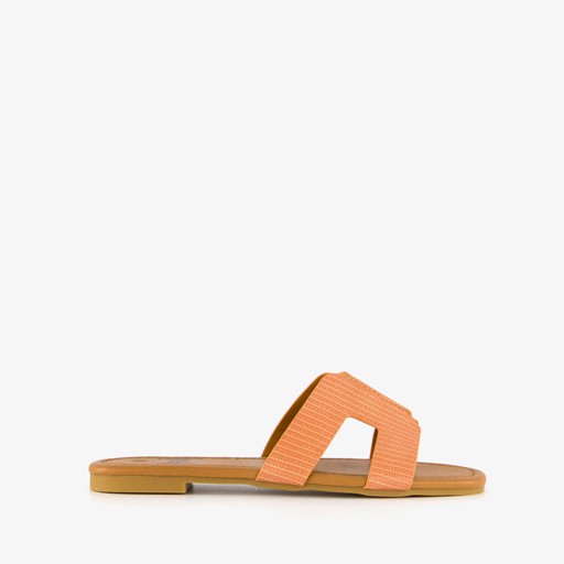 Dames slippers koraal MAG NIET ON