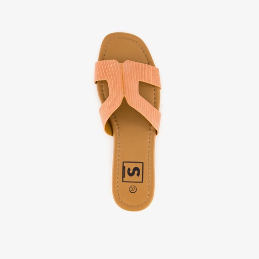 Dames slippers koraal MAG NIET ON