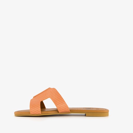 Dames slippers koraal MAG NIET ON