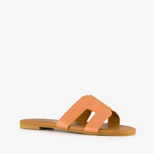 Dames slippers koraal MAG NIET ON