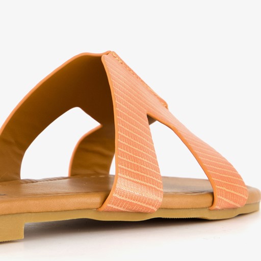 Dames slippers koraal MAG NIET ON
