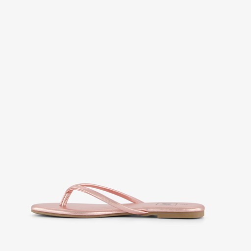 Dames teenslippers rosé goud