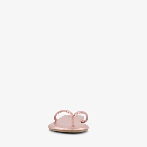 Dames teenslippers rosé goud
