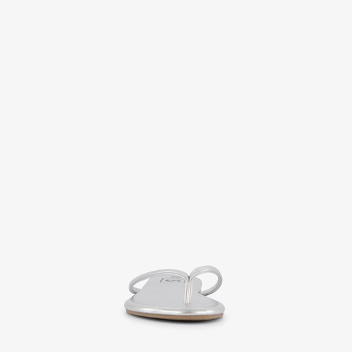 Dames teenslippers zilver