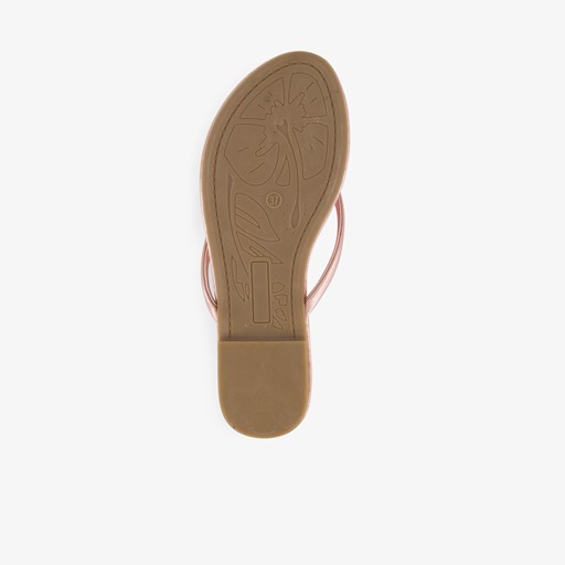 Dames teenslippers rosé goud