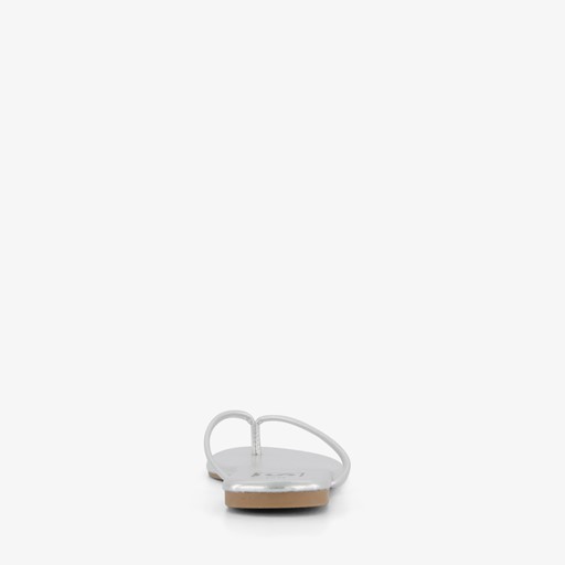Dames teenslippers zilver