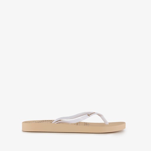 Dames teenslippers beige