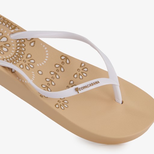 Dames teenslippers beige