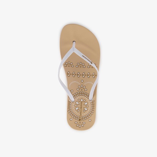 Dames teenslippers beige