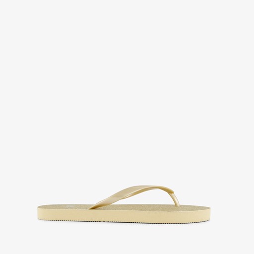 Dames teenslippers goud