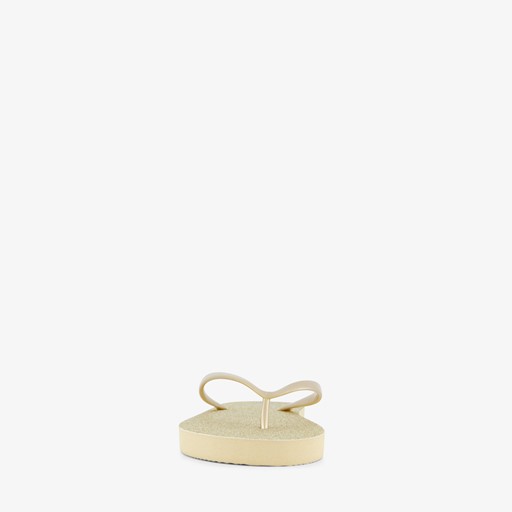 Dames teenslippers goud