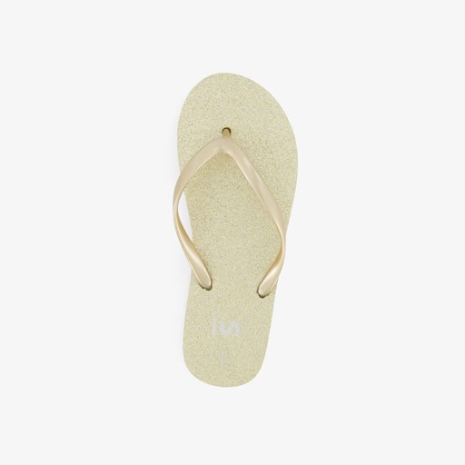 Dames teenslippers goud