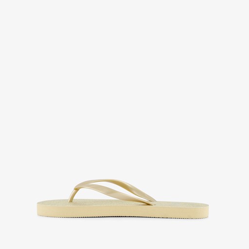 Dames teenslippers goud