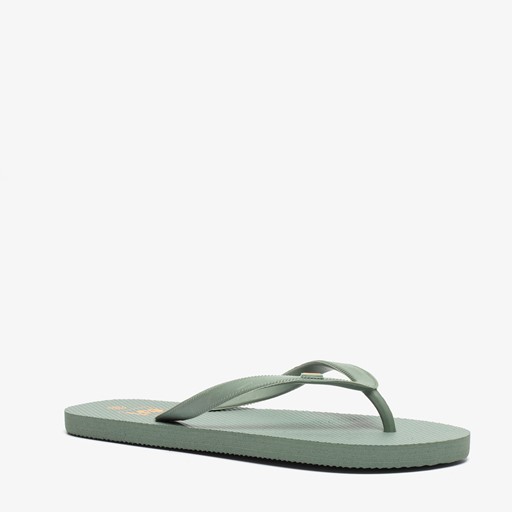 Dames teenslippers donkergroen