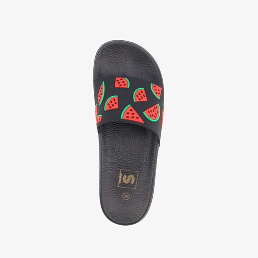 Dames badslippers met watermeloenen