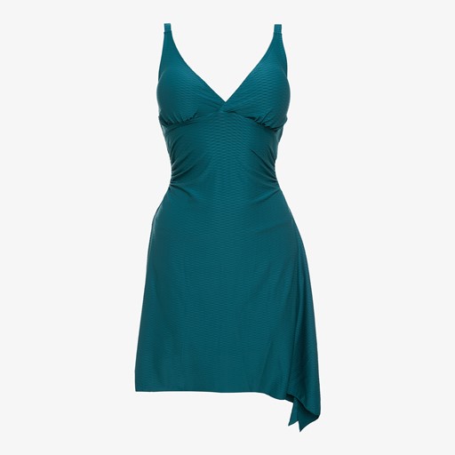 Voorgevormd dames badpakjurk petrol